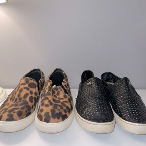 2 pairs of slip on shoes